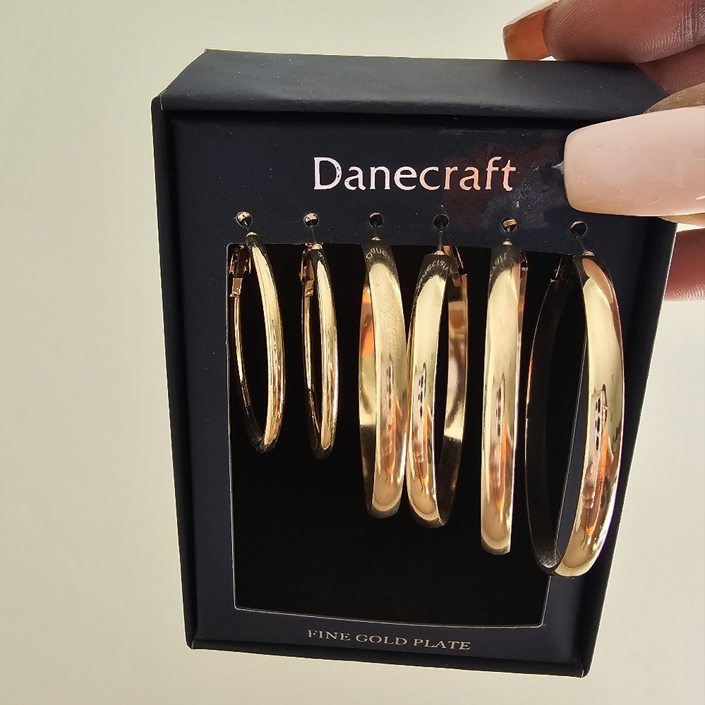 Gold plated hoop earrings